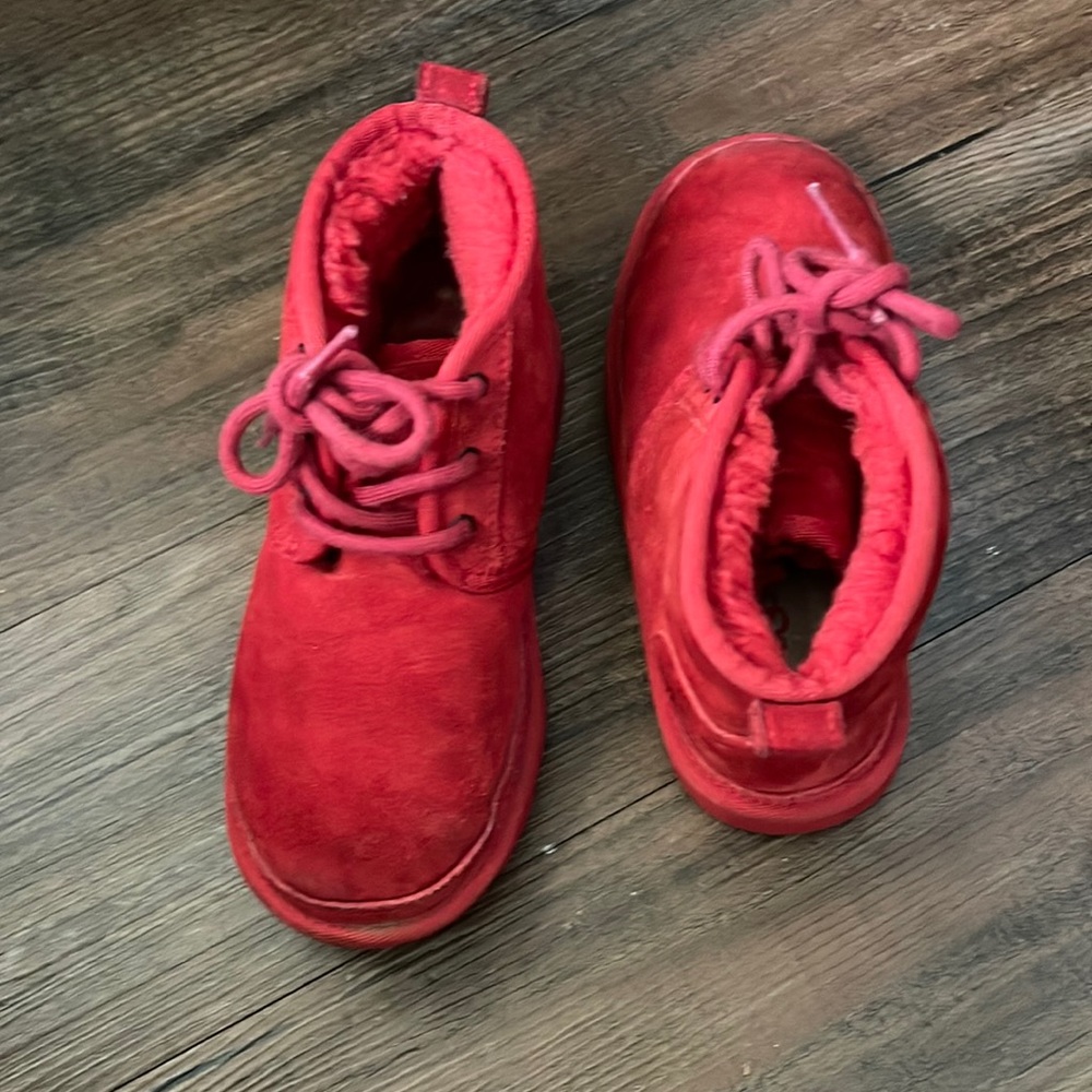 Red kids Ugg boots